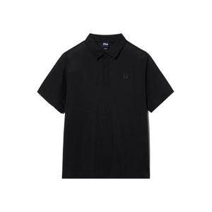 휠라 공용 폴리피케 카라 티셔츠 FS2TSH2232U-BLK