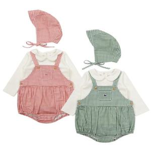 HP블루독베이비25년FW 깅엄체크SET바디수트 245C1360401.02