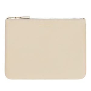 꼼데가르송 로고 디테일 스무스 가죽 파우치 SA5100 OFFWHITE O