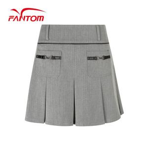 [팬텀] 여성 양포켓 맞주름 큐롯 스커트 221B3PC462_GY
