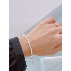 미니골드 14K 그레이스 펄 라운드 담수진주 팔찌 BETM4092