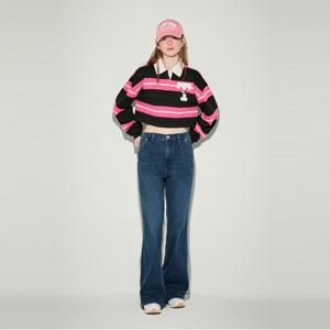 [공식][타미진스]하이 와이드 핏 다크 블루 데님 팬츠(T32E0NEW0