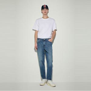 [공식][타미진스]슬림 테이퍼드 크롭핏 다크 블루 데님팬츠(T32E