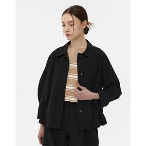 닥스 여성 24SS 클리어런스린넨블랙 솔리드 로우스트링 포인트 린넨혼방 자켓(스트레치) DLJA4B407BK