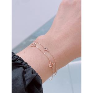 미니골드  14k 클로버 페일 팔찌 BNKM4401