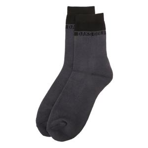 닥스 골프 24FW PREMIUM 남성 그레이 컬러배색 중목 파일양말 DGSS4F652G2