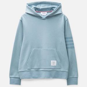 톰 브라운 4 바 더블 페이스 니트 후디 라이트 블루 MJT414A J0051 480