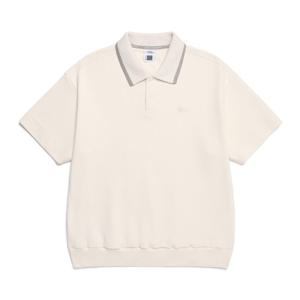 내셔널지오그래픽 N252MSW150 피타 카라 세미오버핏 반팔 스웻 티셔츠 IVORY