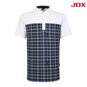 JDX 세이브존07 남성 체크패턴 블록 티셔츠 X2TSV2549