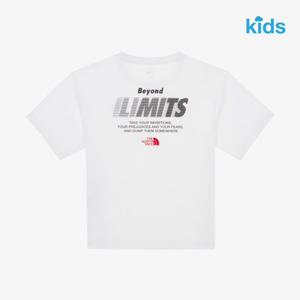 [노스페이스키즈] (NT7UR09S_화이트) 키즈 올트레인 반팔 라운드 티   NKUS
