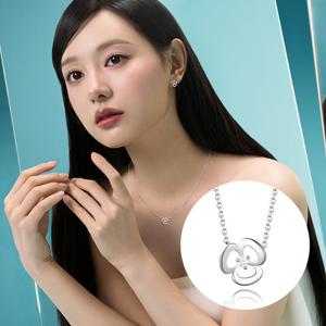 [스톤헨지][온라인단독] 러브 듀엣 실버 목걸이 SA25B43T
