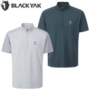 블랙야크 남성 봄여름 통기성 등산 반팔티셔츠 블랑 집업 반팔티 1BYZTMU005