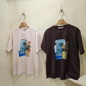 스테파니 HC07 라이프 플라워 반팔 티셔츠 A25TS5245