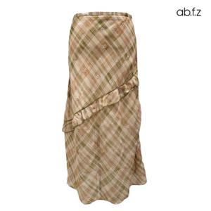 [에이비에프지]셔링 디테일 A라인 롱 스커트 APZ2QS32E