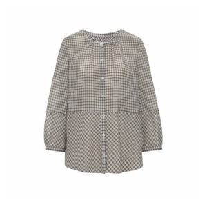 [꼼빠니아][꼼빠니아]체크 라운드넥 블라우스-CU23RB0201242A