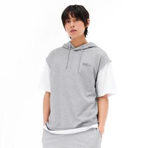 체이스컬트 동백01 레이어드 후드 반팔티 EBRK5812D0B