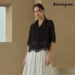[보니스팍스]펀칭 레이스 셔츠(XP2BA022L0)