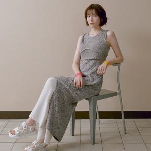 [쥬크]투톤 뷔스티에 SET 롱 니트 원피스_Z252KSE002