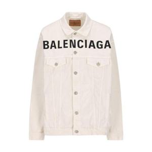 Balenciaga 로고 프린트 버튼업 재킷 823408TRWA3 9000 TP934709986
