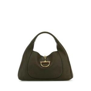 GUCCI Olive green leather large Gucci Softbit shoulder bag 837466AAEAO 3332