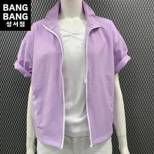 뱅뱅 HC04 여름 여성 하이넥 지퍼 반팔 점퍼 CUL301
