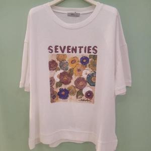 데스틸 HC21 플라워 오브핏 면 라운드 티 D2523TS29-90