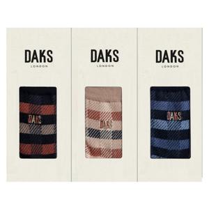 [닥스(양말)]DB25901숙녀 면중목 닥스사각체크 3족세트
