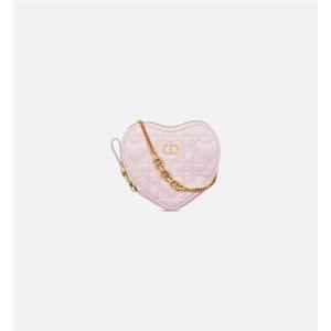 디올 Dioramour Dior Caro 체인 하트 파우치 페일핑크 S5097UNID_M02N