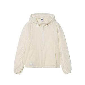 휠라 여성 경량 후드 셔링 바람막이 FS2JKH2152F-OWH