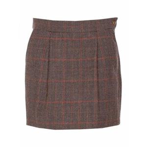 [CHLOE] 라프리마 여성 니 Length 미디 미니 체크 스커트 25AJU1709793C Brown /8