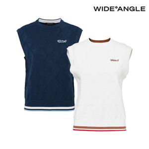 [와이드앵글] WWU25K53 여성 전판 패턴 라운드 베스트