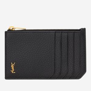 생로랑 YSL 지퍼 가죽 카드 지갑 847962 AAET91000