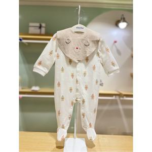 압소바HM (신생아우주복)하치 우주복(턱받이) 25FW (AA2710611)