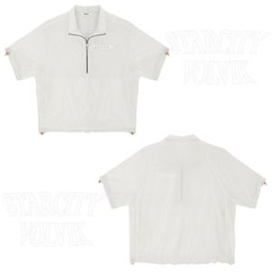 볼빅 여성 LAB 골프 홑겹 반팔 메탈릭 아노락 VLWBP801_OW_KD