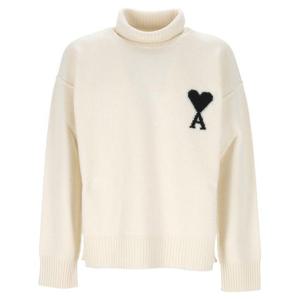 아미 터틀넥 UKS839018151 ECRU BLACK DOM