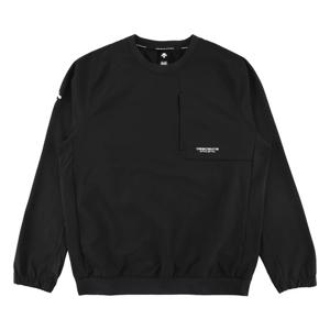 데상트 가슴포켓 우븐 맨투맨 SP323TWH91BLK