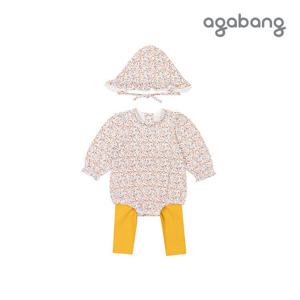 [아가방][아가방 22겨울]모던꽃바디수트세트(모자) 01P71755731