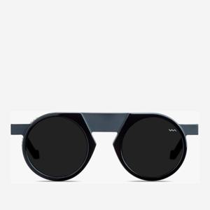 바바 라운드 프레임 플랫 탑 브리지 선글라스 BL0031 BLACK 49