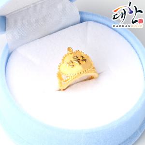 [대한골드]순금 크라운 왕관 건물주 돌반지 3.75g 돌잔치 선물