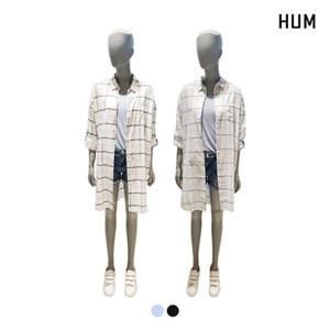 [HUM]여) 면 슬럽 롱셔츠(FHNECSL511M)