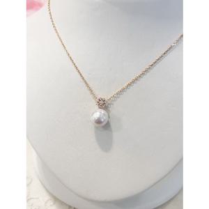 미니골드 14k [담수8.5] 다알리아진주 목걸이 NTRS4096