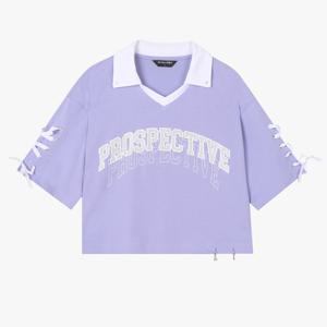 [더데이걸]카라 크롭 소매포인트 반팔티 TGRA24523