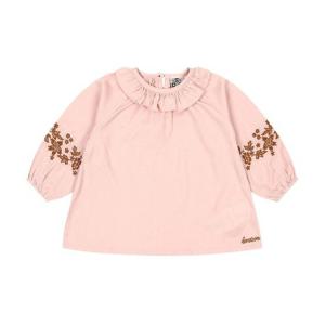 [봉통] 유아 골드 플라워 자수 핑크 블라우스 (BUF41XB12N_LP)