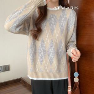 ATMARK (77까지)윈터아가일닷패턴니트_AA49KN092G