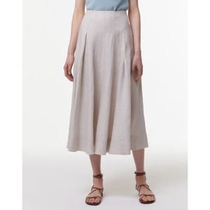 아떼 바네사브루노 여성 24SS 클리어런스라이트베이지 헤링본 리넨 스커트 VLSK4B217I1