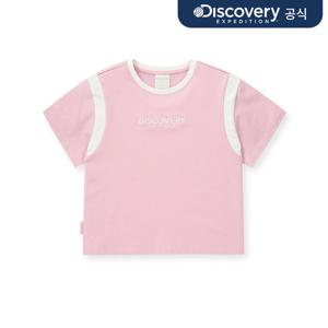 여성 애슬레저 크롭 반팔 (D/PINK)  DWTR46041-PKD