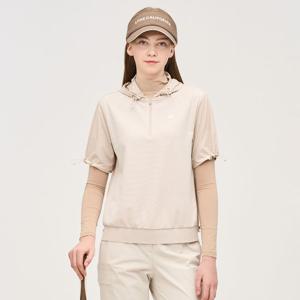 [링스] [25SS] 우븐 믹스 반팔 후드티셔츠 L21E2TF360_BG
