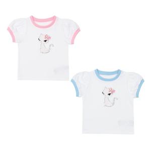 [프랜치켓] 여아여름티셔츠 핑크립배색티/블루 Q52DKT240/Q52DKT250
