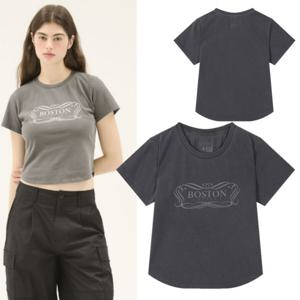 [NBA] BOS 여성 피그먼트 반팔티셔츠 (다크그레이) N252TS722P