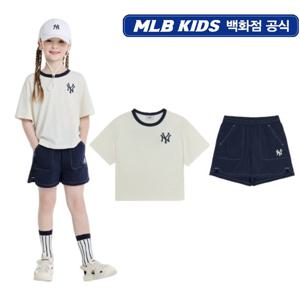 MLB키즈 여아 스트릿 반팔세트 (7FS1B3353CRS)